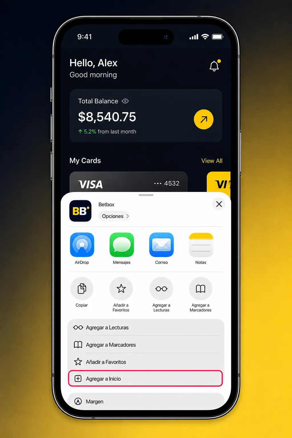 Pasos para descargar e instalar la app de Betbox en iOS mediante PWA desde Safari en iPhone o iPad