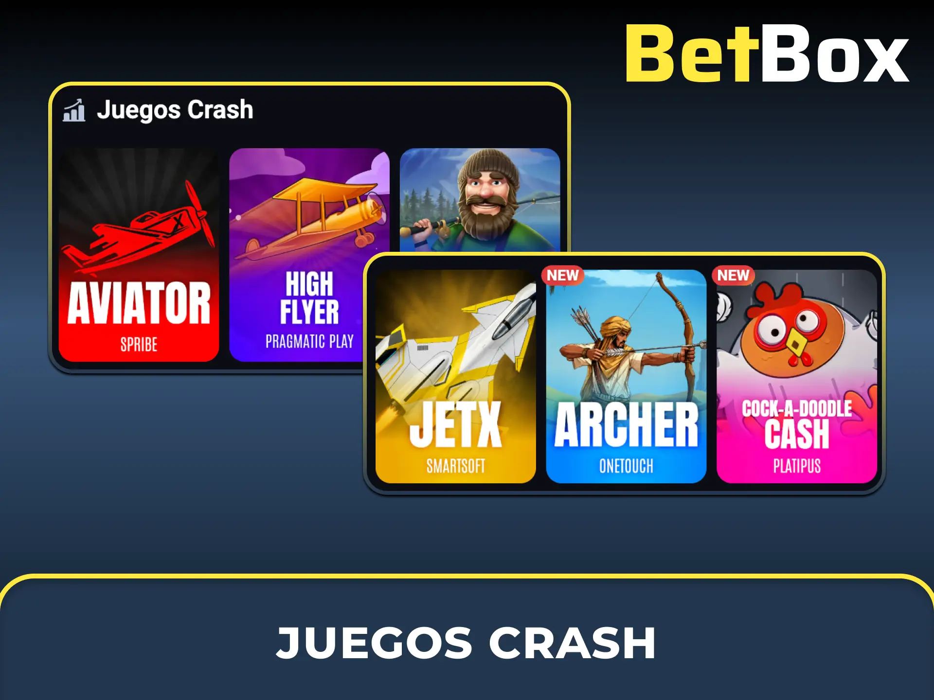 Sentí la adrenalina al máximo y retirate a tiempo en los mejores Juegos Crash de BetBox Casino.